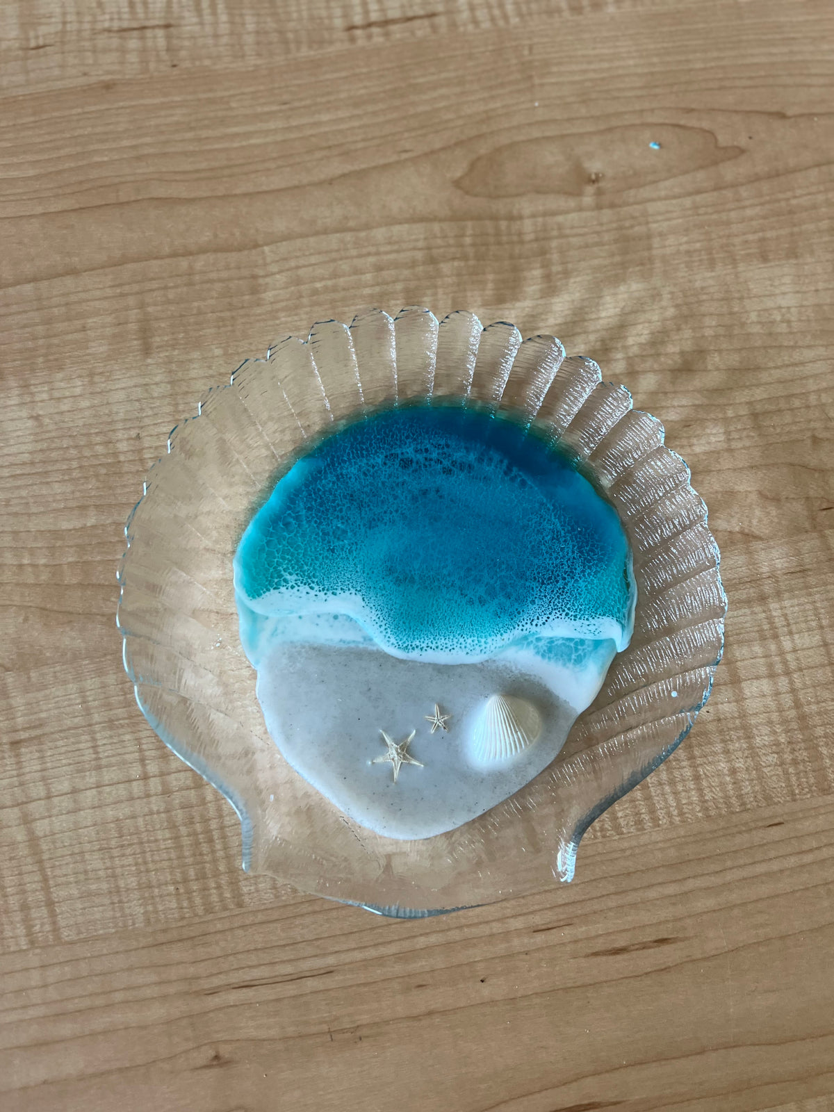 Glass Shell Ring Dish