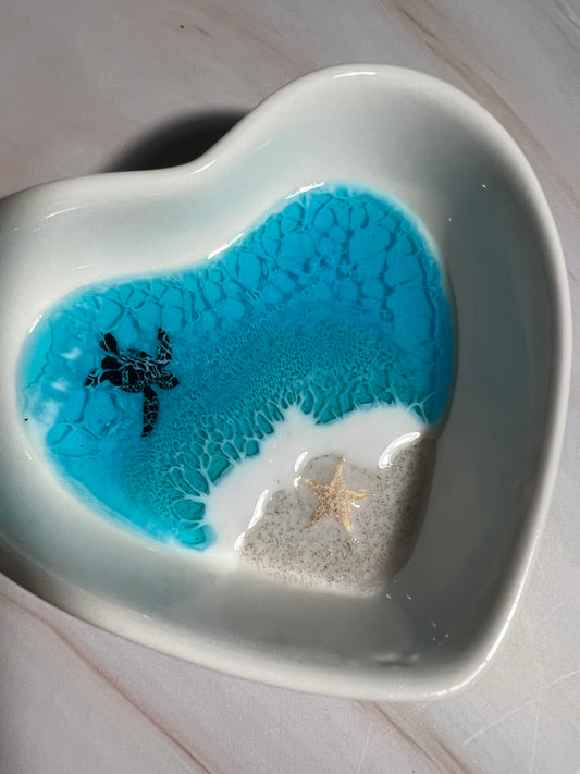 3” Ceramic Heart Ring Dishes